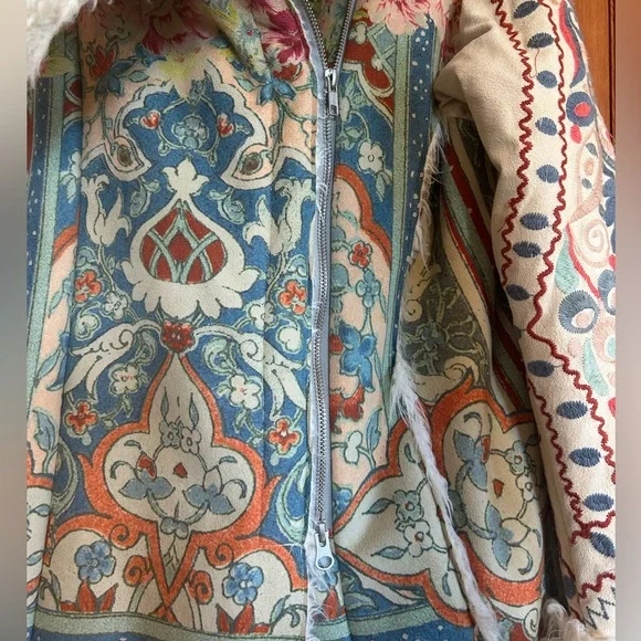 Johnny Was | Halmstad Embroidered Faux-Suede Coat - Picture 12 of 16